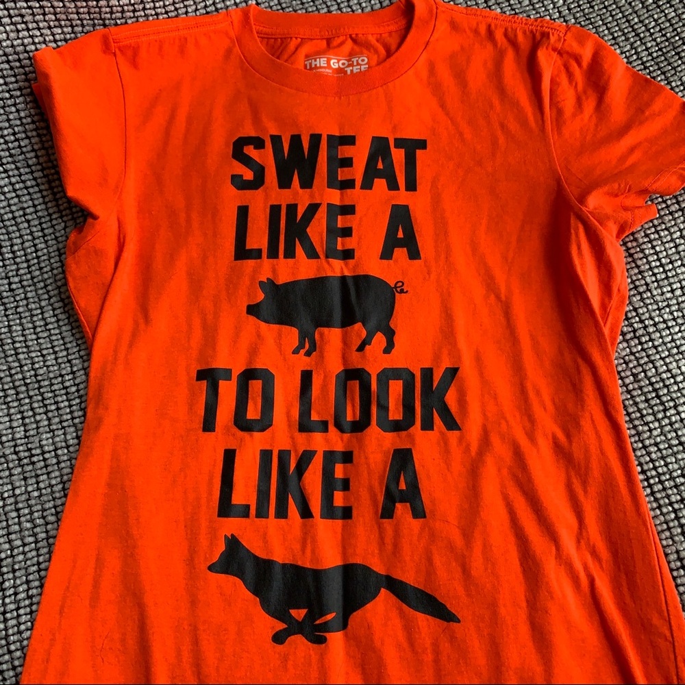 Adidas bright orange tee